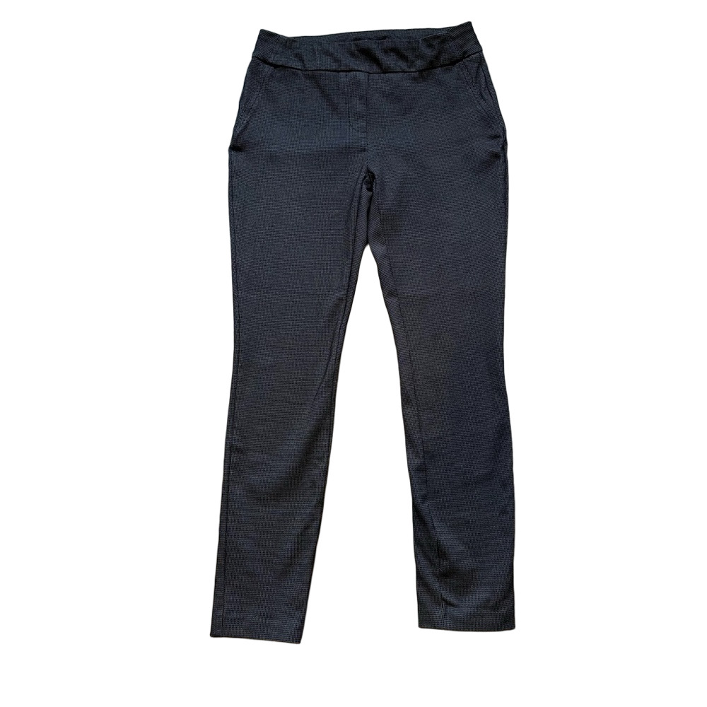 Dalia Black and Gray Trousers with Streamlined Silhouette